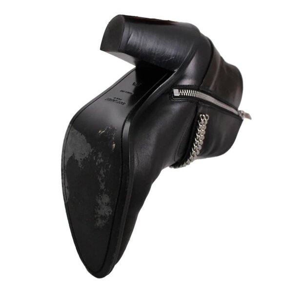 Saint Laurent Curtis Chain Ankle Boots 37.5 7.5 - Picture 4 of 11
